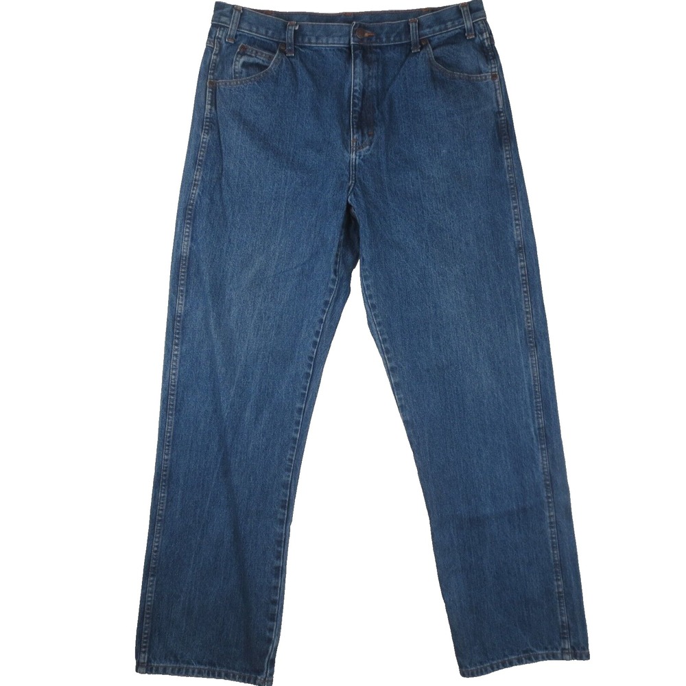 Dickies Jeans Mens 38x34 Blue Straight Leg Medium Wash Denim Workwear